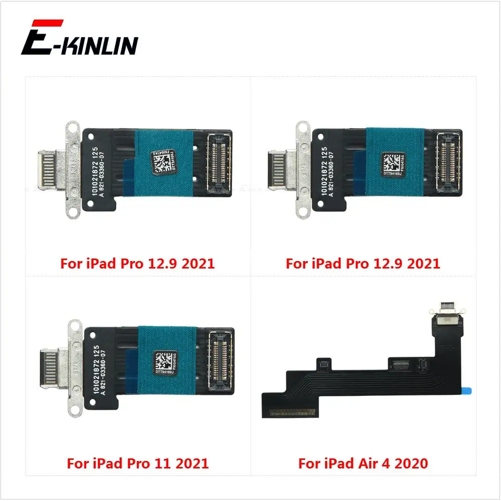 10pcslot Charger Charging Port Dock USB Connector Data Flex Cable For iPad Air 4 2020 Pro 12.9 11 2021 Ribbon Replacement Parts