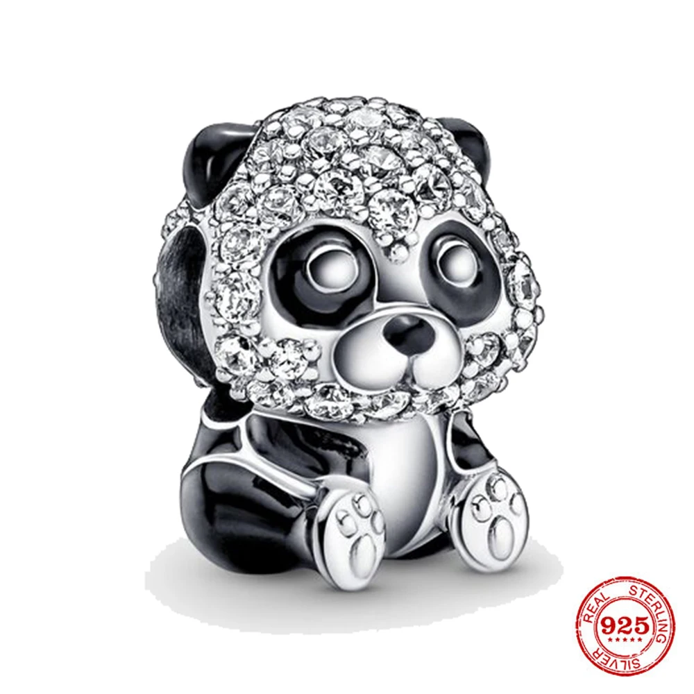 

Бусина-Шарм «панда» из серебра 925 пробы для браслета
