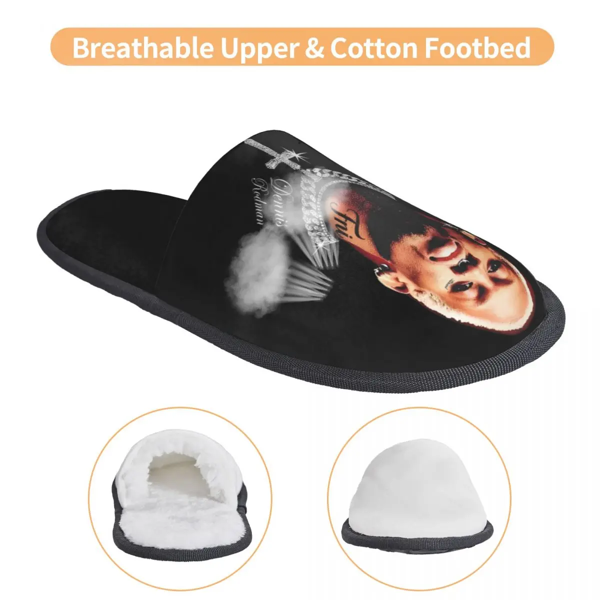 Тапочки для лица в стиле Dennis Rodman женщин и мужчин домашняя обувь плюшевые домашние