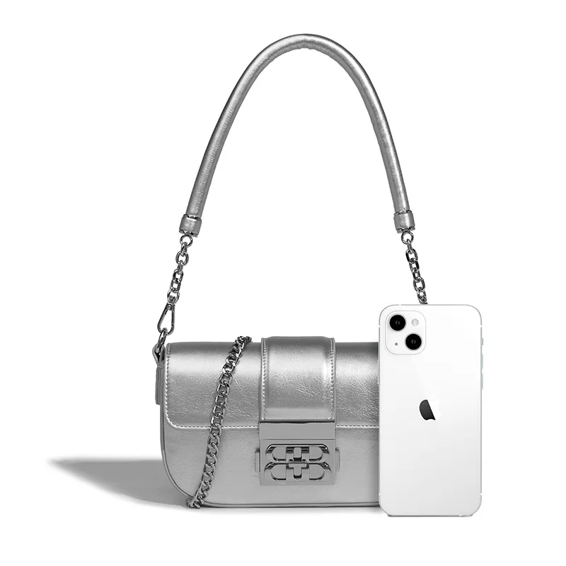 LOERSS Leather Underarm Bag Fashion Shoulder Bag for Women's Advanced Sense Crossbody Bag Casual Adjustable Commuting Handbag