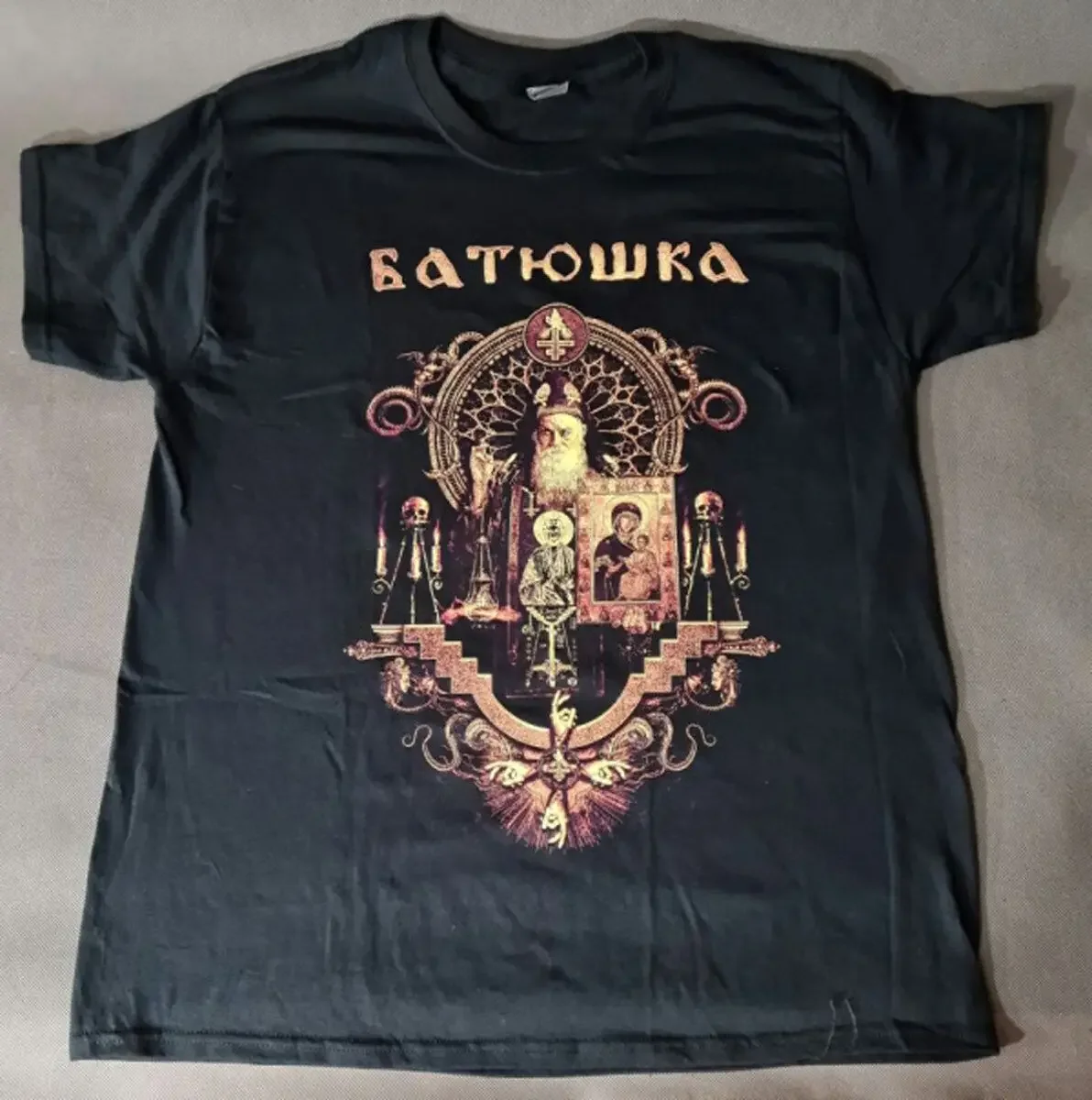 Фото Футболка Batushka с металлическим ремешком, ритуал, хлопковая футболка унисекс, S-4XL TE6550 №1