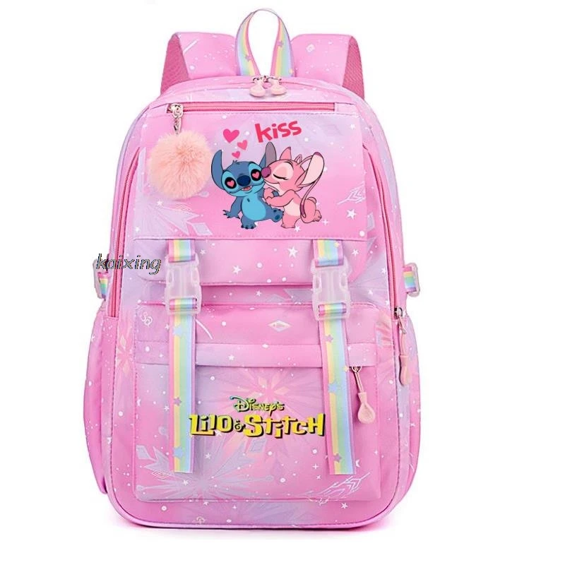 Модный школьный рюкзак MINISO Disney Stitch для девочек-подростков милая сумка книг ранец