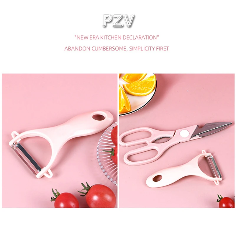 Набор кухонных ножей Sowoll из нержавеющей стали 6 шт. острые розовые лезвия нож с