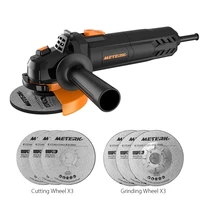meterk 750w 4 12 inch electric angle grinder 6a 115mm grinding and cutting abrasive wheels power tools for cutting polishing
