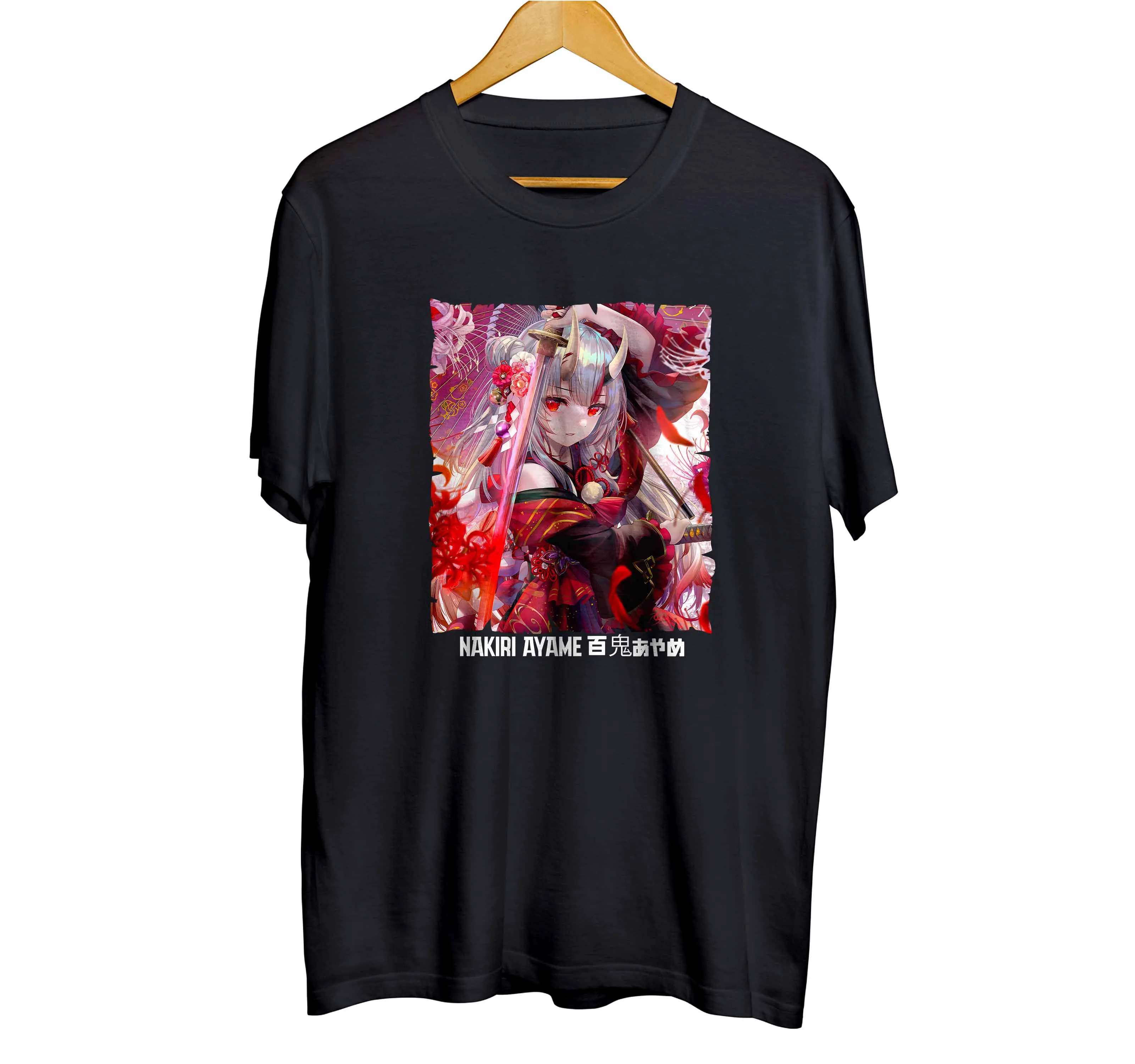 Футболка distroanime vtuber NAKIRI AYAME OJOU - HOLOLIVE JPN 100% чесаная 30s