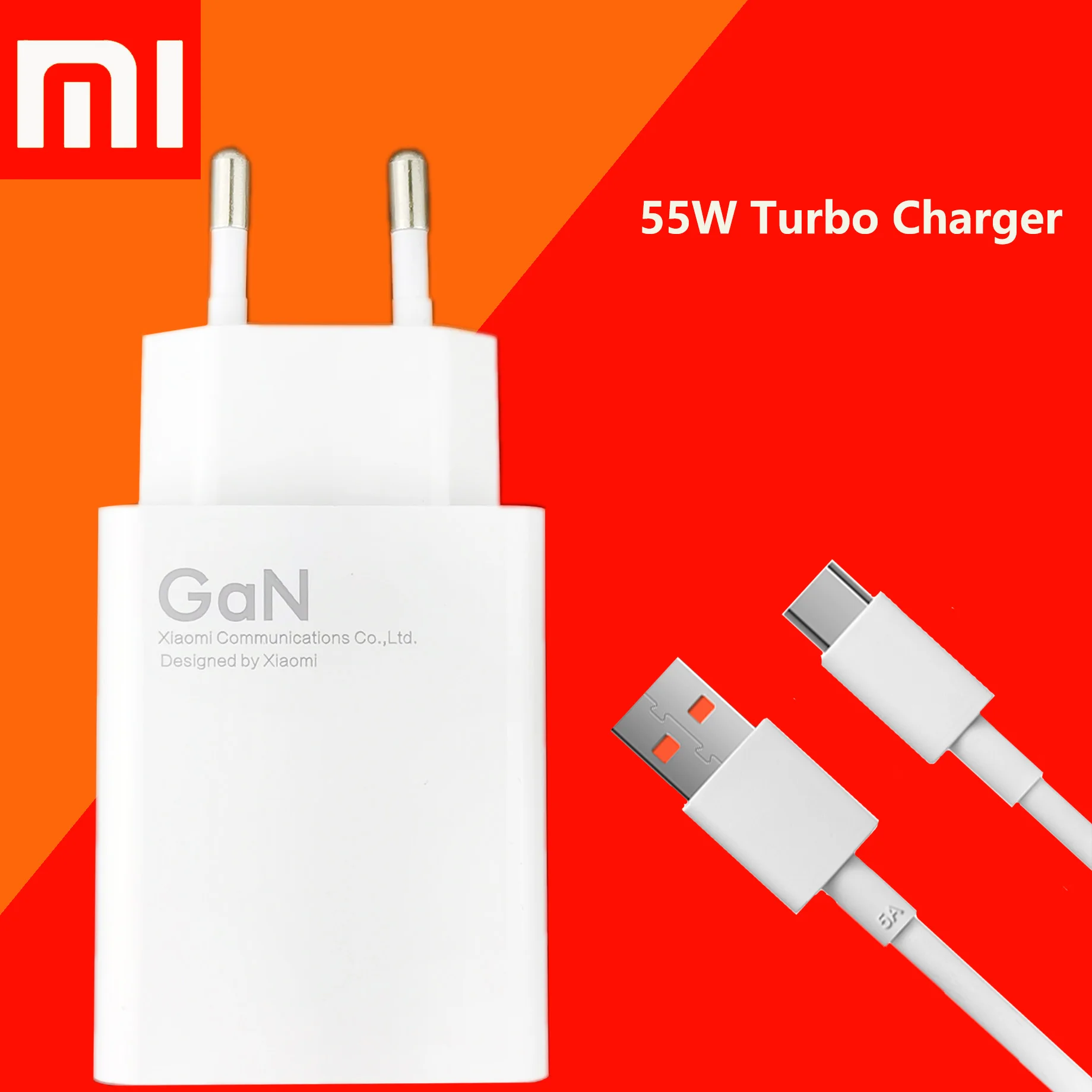 

Оригинальное зарядное устройство XiaoMi Mi 11 GaN 55 Вт, быстрая турбо зарядка, адаптер питания с европейской вилкой, кабель Usb Type-C для Mi 10 Lite, RedMi Note 11...