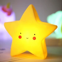 2022 pentagram moon cloud led night light baby childrens room decoration bed led toy modeling light baby childrens toy gift