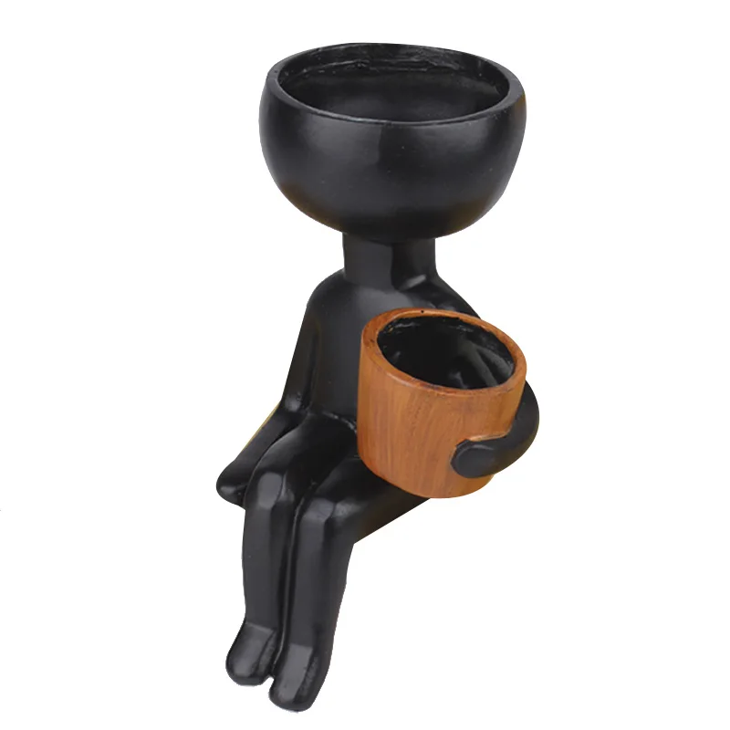 

Ваза для художественного портрета, каучуковый цветочный горшок, абстрактный герой, суккуленты, горшок для растений, Настольная Ваза, мини Л...