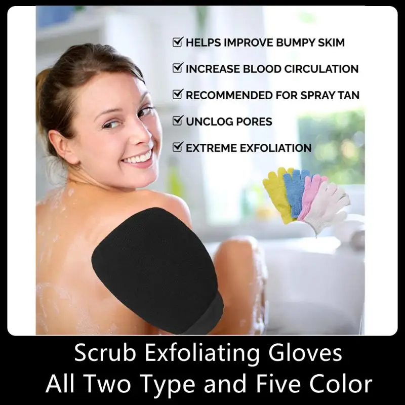 

Scrub Exfoliating Gloves Back Scrub Dead Skin Facial Massage Gloves Durable Multi Color Deep Cleansing Towels For Shower