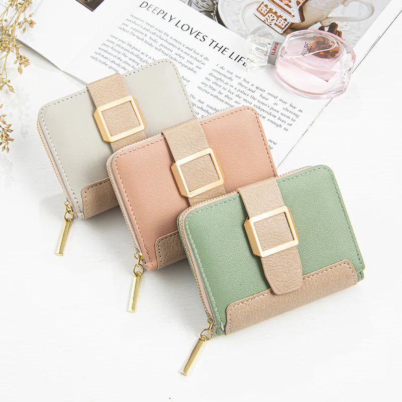 Wallet women's short Korean version small fresh zipper with small wallet female student coin change wallet large capacity Wallet