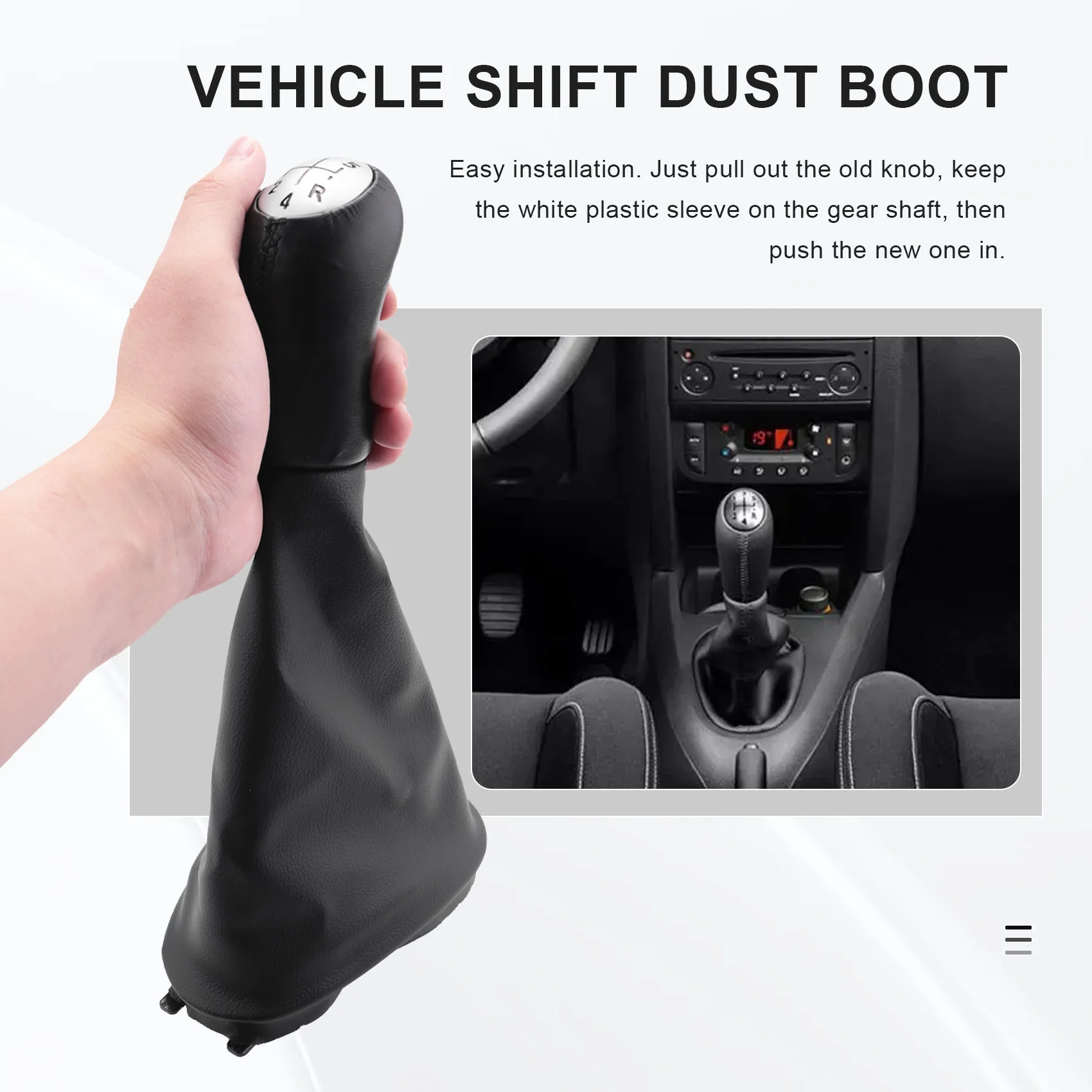 5-скоростной кожаный ручной фонарь с крышкой багажника для Renault Clio 2 3 Megane Scenic Kangoo