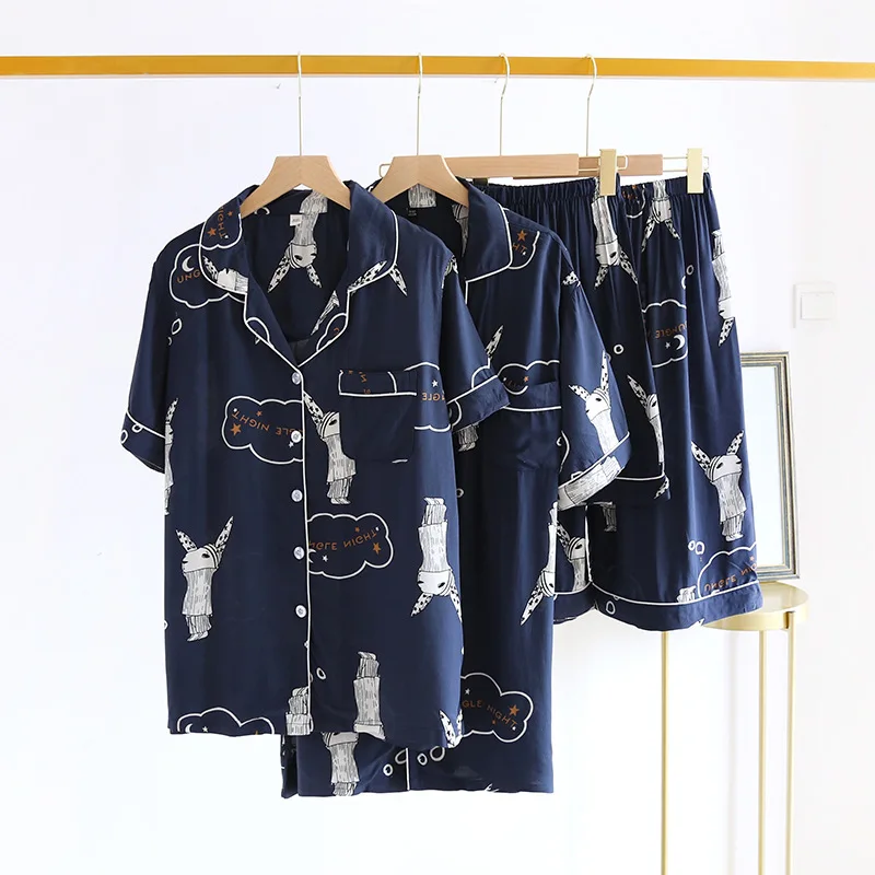 Couple Men's Womens Pajama Sets Animal High Quality Cute Pajamas Adult Animals Summer Pijamas Sleepwear