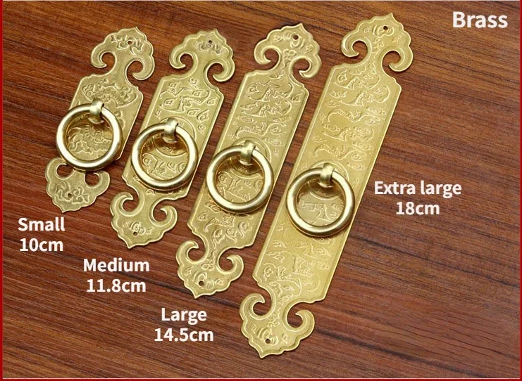 

Новые мебельные ручки в китайском стиле, винтажные бронзовые кольцевые ручки для шкафов и ящиков, книжный шкаф, ручки для винного шкафа