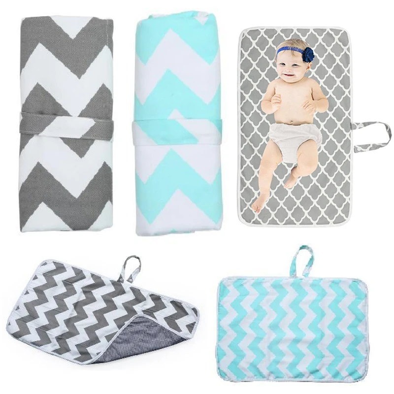 Portable Baby Nappy Diaper Changing Mat Foldable Washable Compact Travel Outdoor Waterproof Toddler Floor Mat Change Play Pad