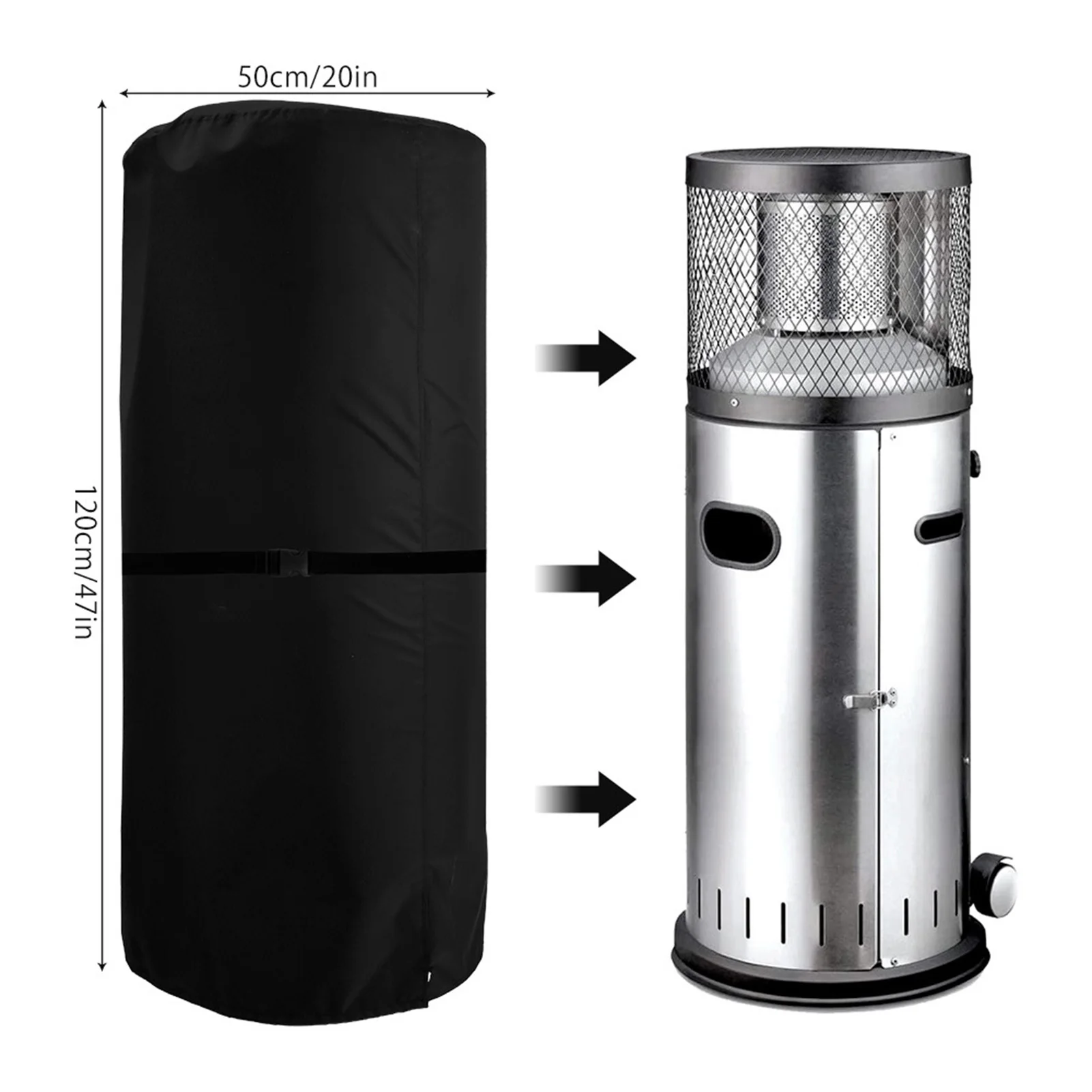 Patio Heater Covers 210D Oxford Fabric Weatherproof Cover UV Resistant And Tear-resistant Rain Snow Dust For Household Terrace |