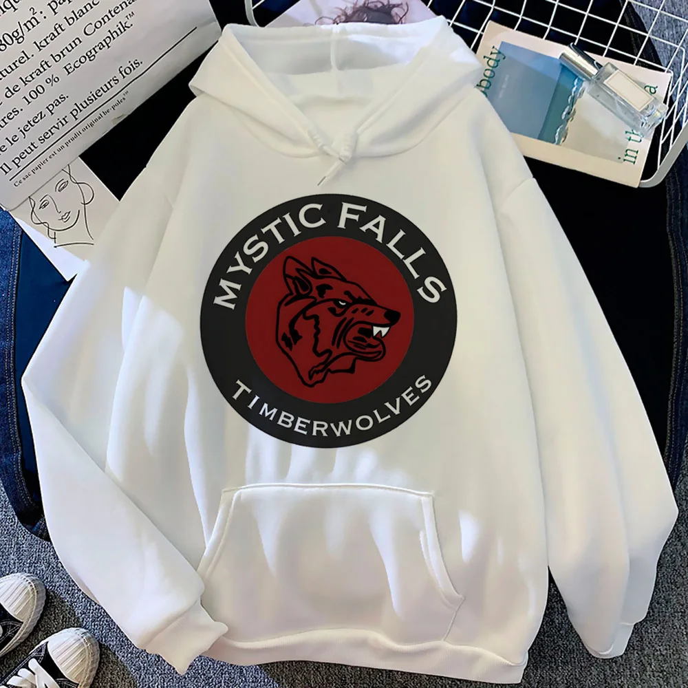 the Vampire Diaries hoodie patterned Japanese anime sweater female hoddie streetwear manga modern style