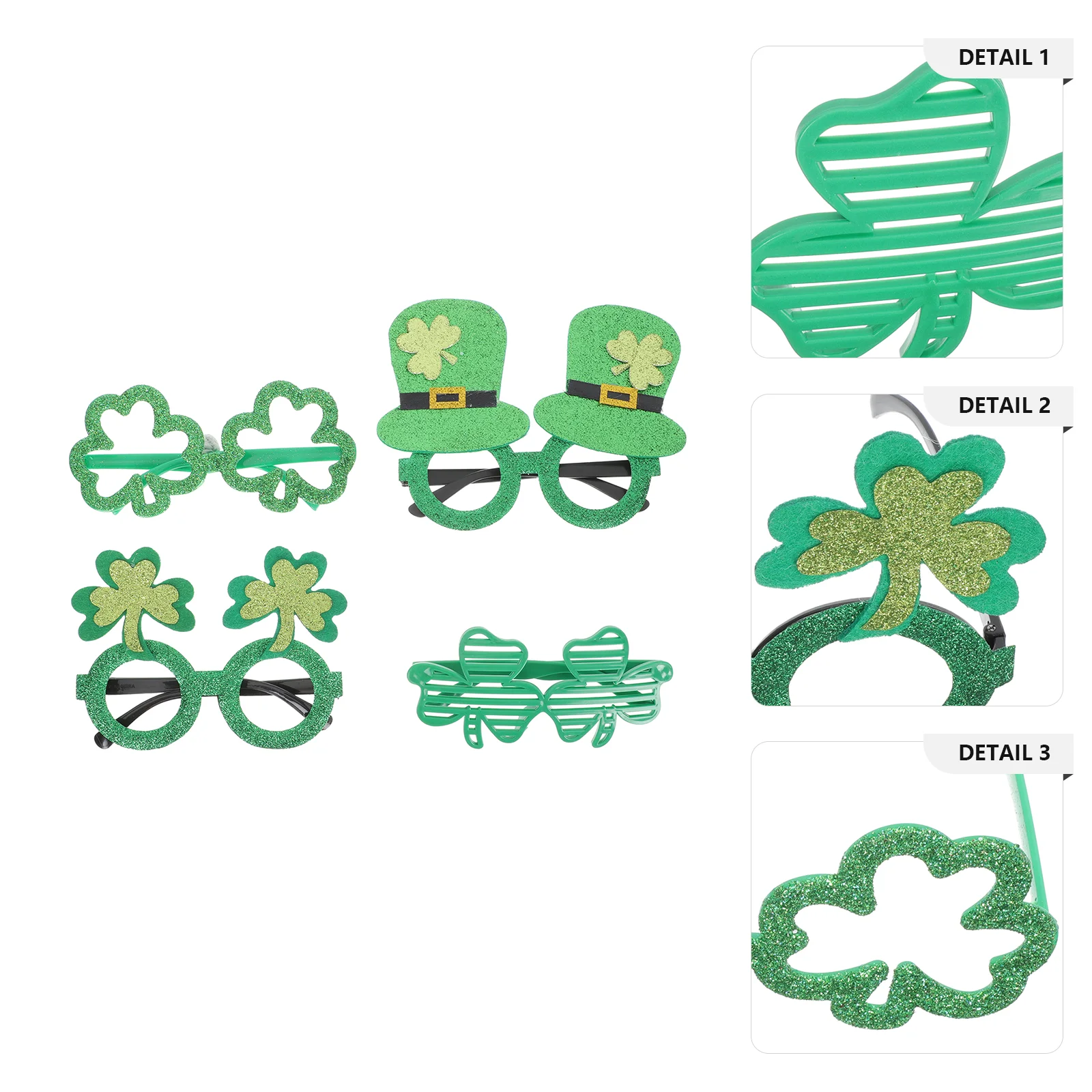 

Patrick St Glasses Day Partydecor Favorscosplay Green Eyeglasses Suppliesdecors Gift Props Decorative Patricks Shamrock Kit