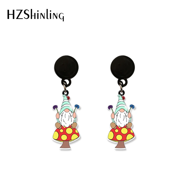 

Новое поступление 2022, Забавные милые Мультяшные гномы, эпоксидные акриловые Висячие серьги, серьги-подвески ручной работы Gifts