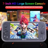 x40 pro retro portable video game console 7 inch hd display built in 10000 games wireless controller