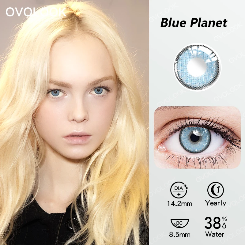 2 шт. Голубые Контактные линзы с диоптриями |