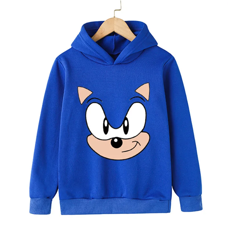 

Boys Anime Super Sonic Hoodies Kids Baby Child Cartoon Tops Spring Children Long Sleeve Print Sweatshirt Autumn Cotton Pullovers
