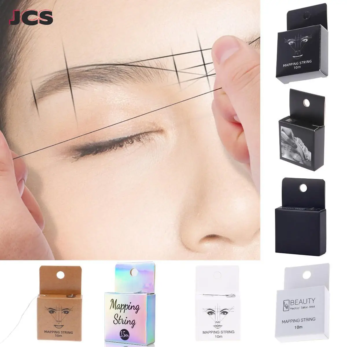 

10Meter Semi Permanent Positioning Measure Tool Brown Microblading Mapping Pre-Ink String for Makeup Eyebrow Dyeing Linen Thread