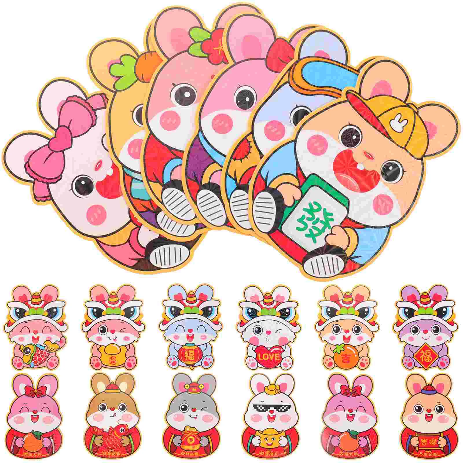 

18pcs Envelope Festival Money Festival Supply Cartoon Red Envelop Red Envelopes for Cash Festival