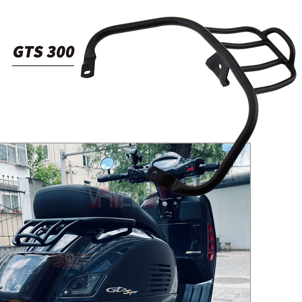

For Primavera 150 Sprint 150 GTS300 Rear Bracket Rear Luggage Bag Book Shelf Rack Motorcycle Sports Luggage Rack Blcak/Chrome