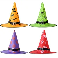 20pcs Adult Kids Halloween Decorations Bat Spider Web Witch Hat Lights for Outdoor Indoor Yard Tree Garden Party Decor
