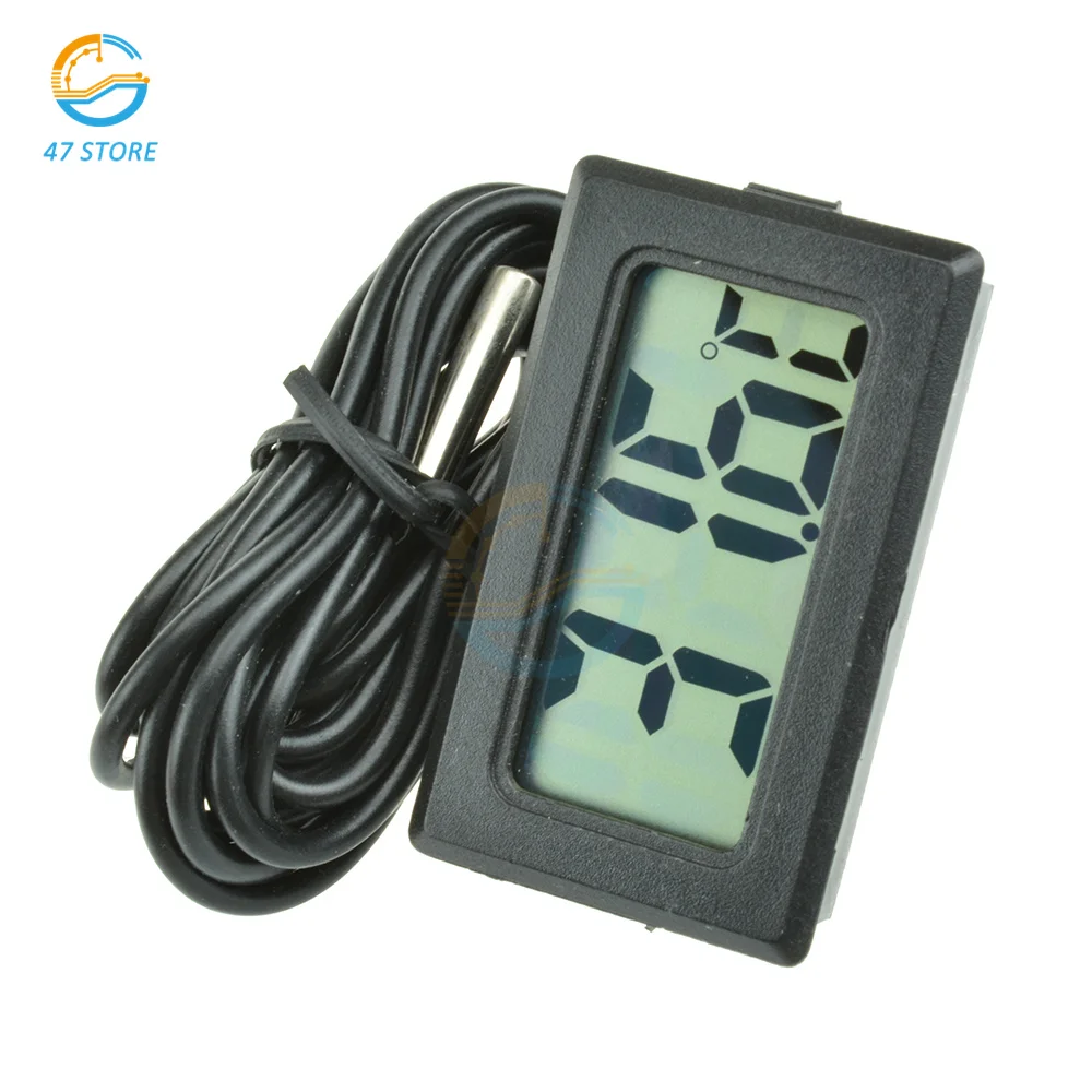 

TPM-10 Embedded Digital Liquid Crystal Thermometer Temperature Sensor Automatic Control Thermometer Vehicle with Line 2m