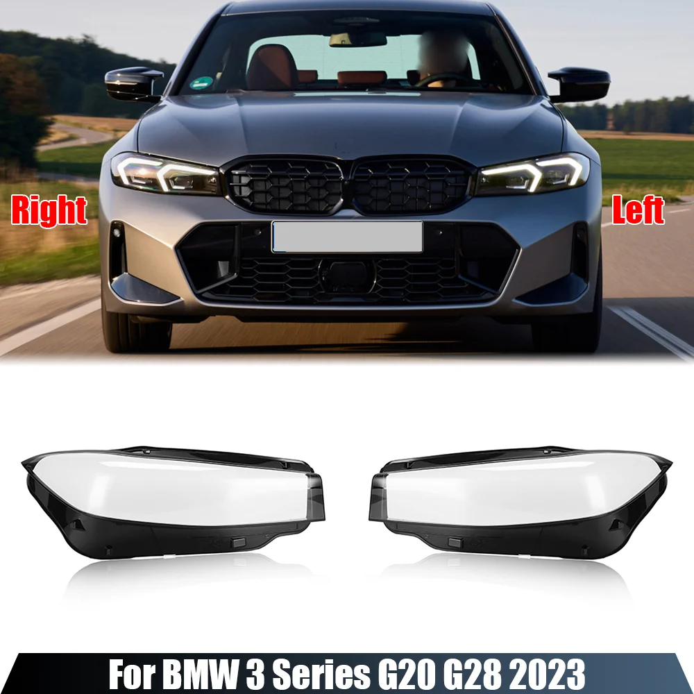 

Чехол для передней фары BMW 3 серии G20 G28 2023, чехол для передней фары, прозрачный абажур, линзы из оргстекла, автомобильные аксессуары