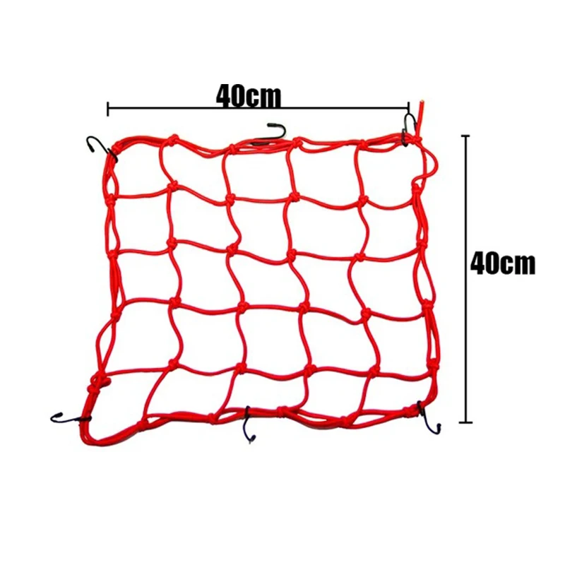 

40x40 См Сетка Для Багажа Мотоцикла С 6 Крючками Эластичная Сетка Для Хранения Мотоциклетного Шлема Сумка-крючок Аксессуары Д...