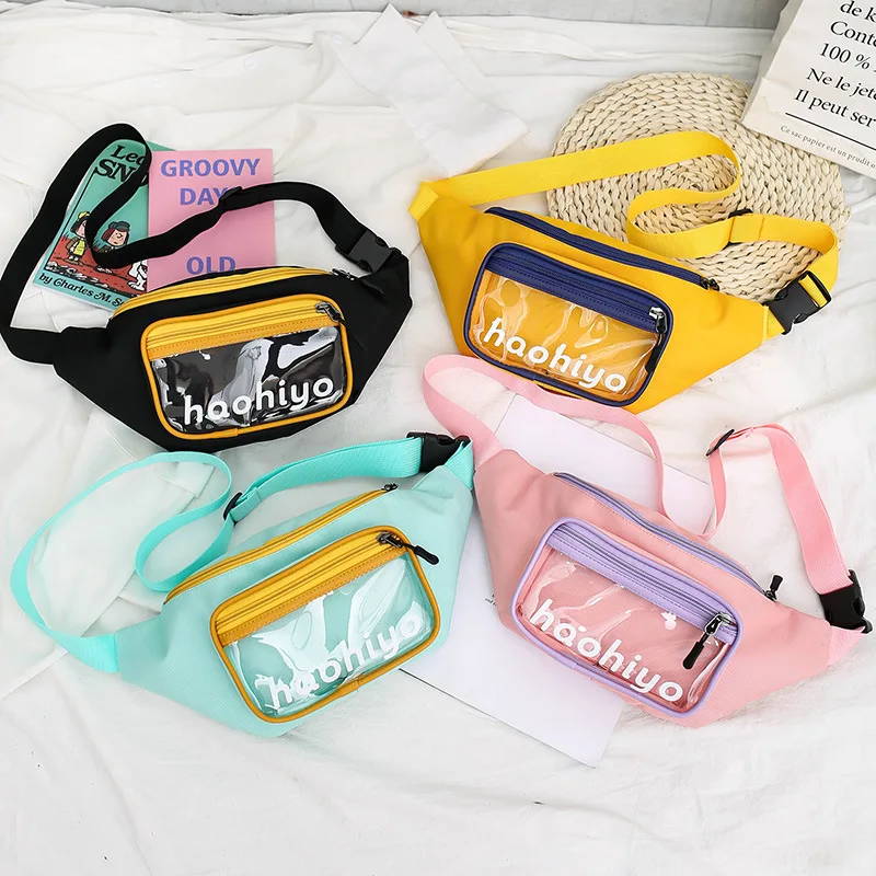 

2022 Crossbody Bags for Women New Transparent Canvas Bag Jelly Bag Fashion Trend Women Chest Bag Waist Bag Hot Sale Crossbod Bag
