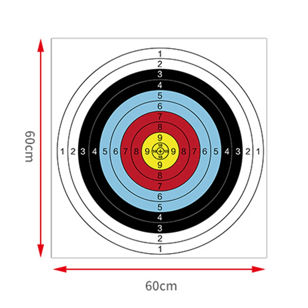 

Brand New Circle Target Paper Archery Paper Size 40*40cm Practice Ten Ring Diameter 3cm Thick Coated Paper Useful