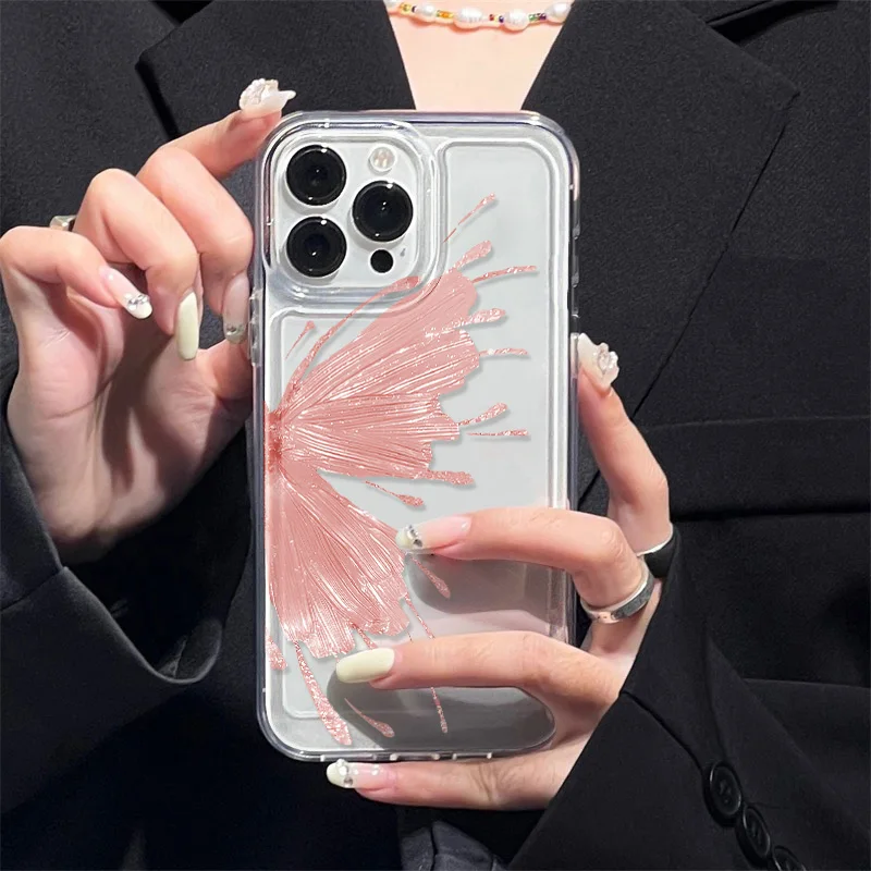 

Butterfly Soft Phone Case For iPhone 14 Pro Case Funda iPhone 11 12 13 15 Pro Max XR X XS 7 8 Plus SE Silicone Shockproof Cover