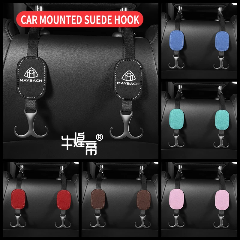 

Suede Car Seat Back Metal Hook For Maybach S Class W221 W222 S480 S580 Interior Storage Finishing Hanger Articles Accessories
