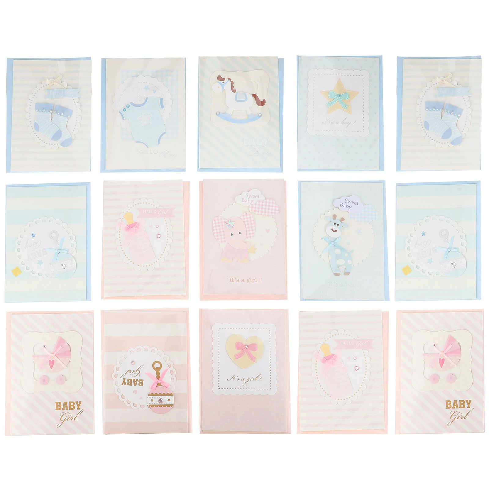 Sets Shower Party Cards Delicate Baby Shower Greeting Cards