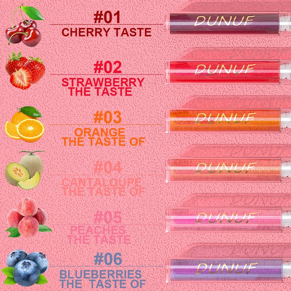 DUNUF фруктовые меняющие цвет долговечные питательные помады блеск для губ макияж