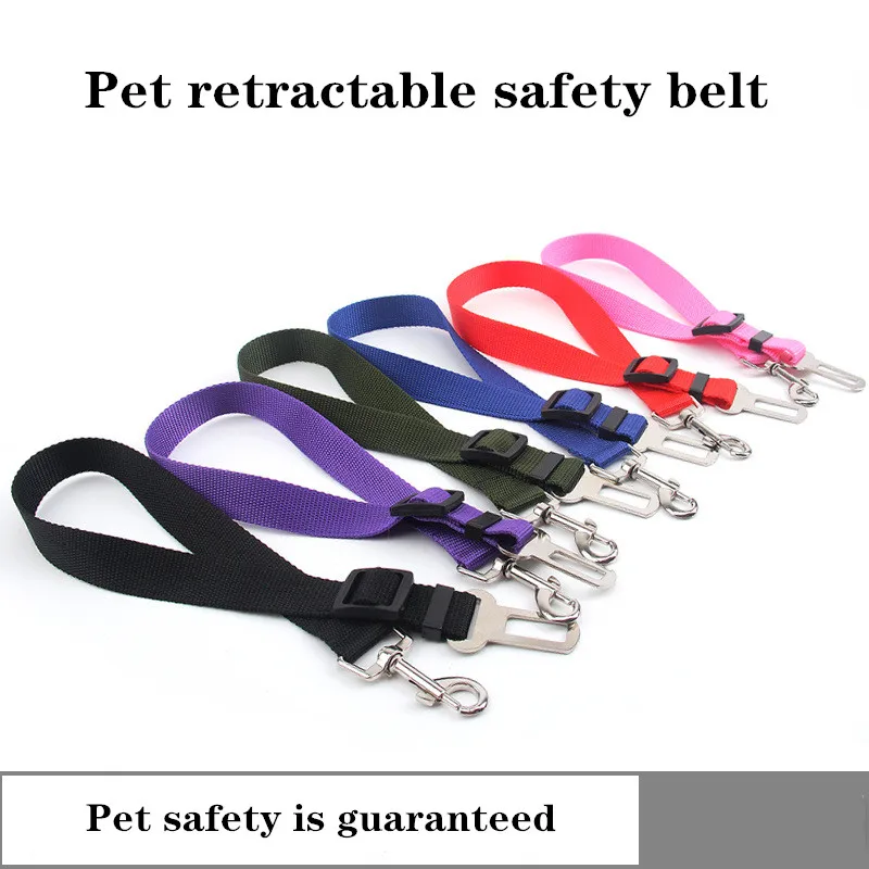 

Pet Seat Car Dog Belt Lead Clip Adjustable Pet Cat Dog Car Safety Belt Safety Bar Traction Dog Collar Dog Accessories