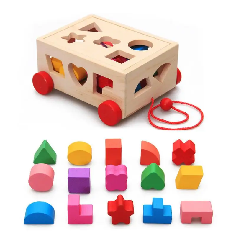 

Shape Sorting Baby Toy Montessori Shape Sorter For Toddlers Multifunctional Sorting Toys With 15 Shape Blocks Developmental Toy