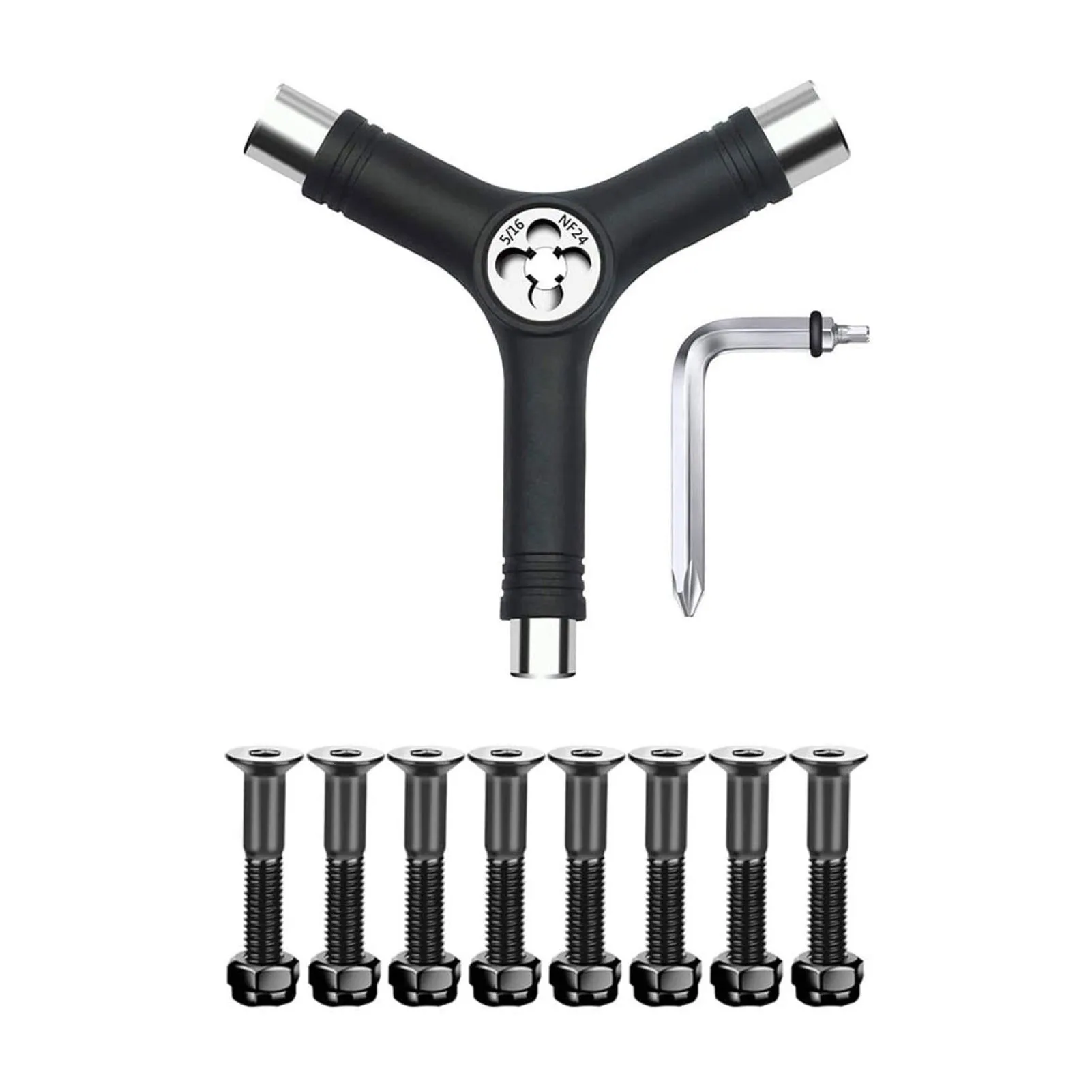 

Accessories Assembly Steel Skateboard Tool L Shape Wrench Portable Cross Screwdriver Mounting Hardware Y Type Key Longboard