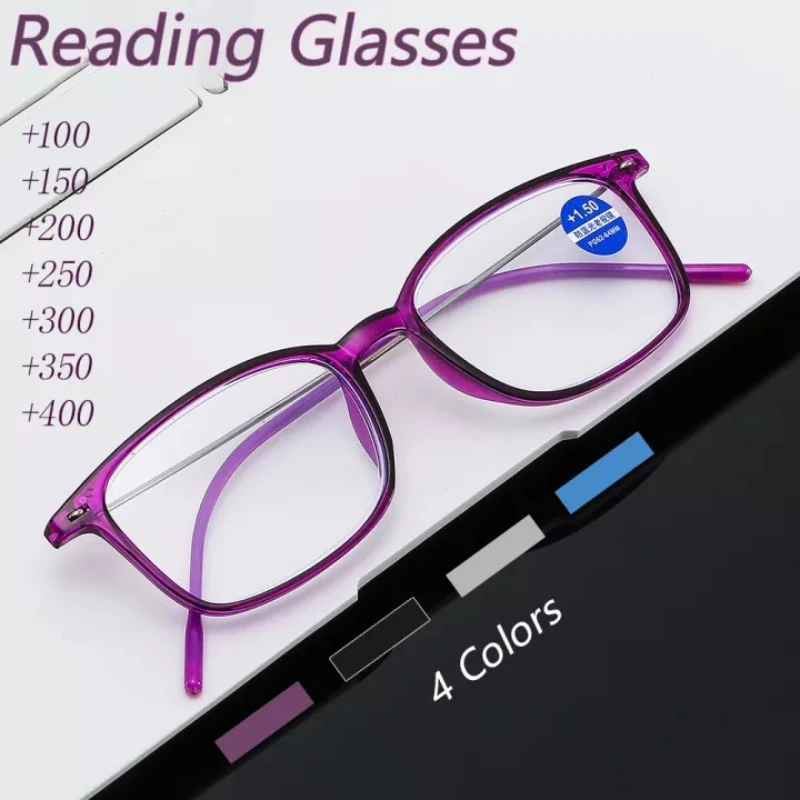 Купи Anti Blue Light Reading Glasses Women Prescription Glasses Ultra Light +1.0 To +4.0 Reading Glass Anti Fatigue Eyeglasses за 77 рублей в магазине AliExpress
