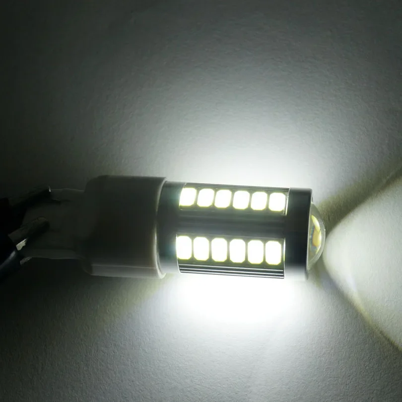 2 шт. 33 SMD High Bright 5630 5730 Чипсет T20 Стоп-сигнал 7440 7443 Светодиодная лампа красного цвета