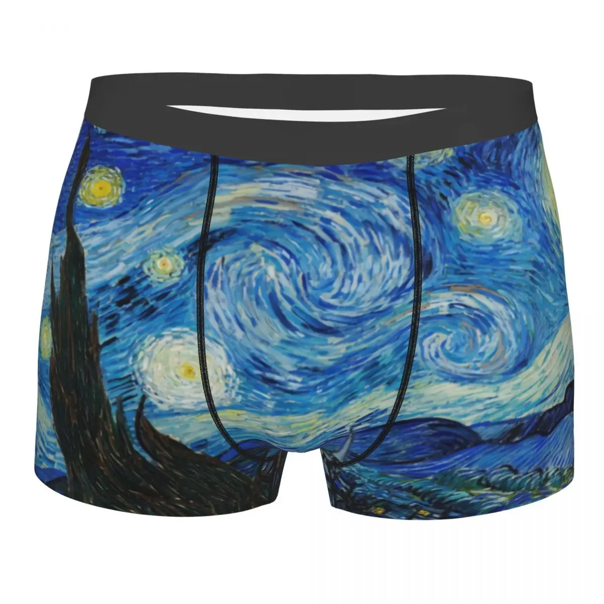 

Vincent Van Gogh Starry Night Underwear Men Sexy Print Customized Oil Painting Art Boxer Shorts Panties