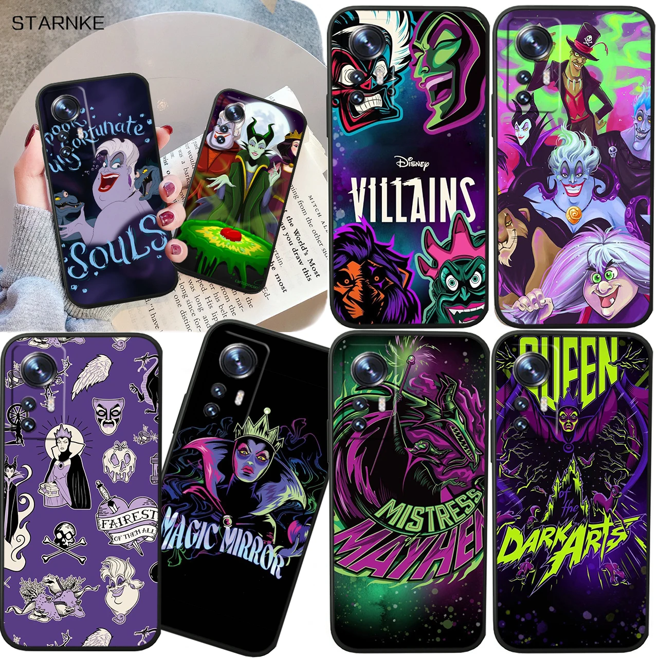 

Cool Disney Evil Queen For Xiaomi Mi 13 12T 11X 10T Note 10 Ultra Pro Lite 5G Soft Silicone Black Phone Case