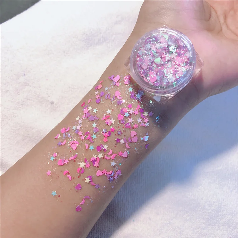 

Glue Free Makeup Loose Diamond Glitter Festival Party Cosmetics Sequins Eyeshadow for Eyes Face