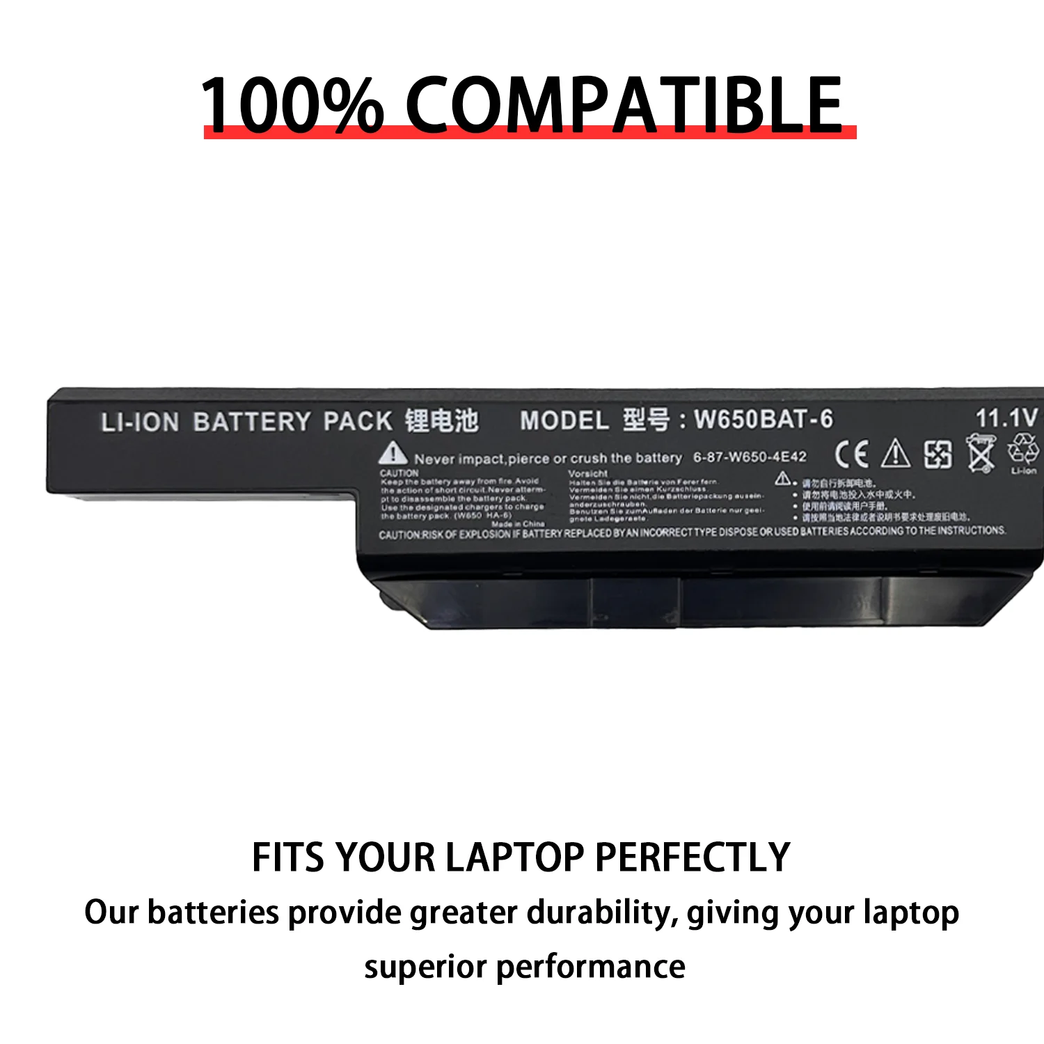 НОВЫЙ аккумулятор для ноутбука W650BAT-6 Hasee K610C K650D K750D K570N K710C K590C G150SG G150S G150TC G150MG W650S W650RC