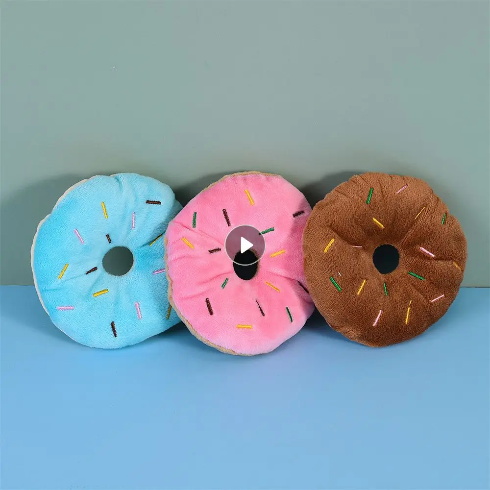 Мягкие пончики для собак плюшевые игрушки питомцев Пончик дизайн игры с
