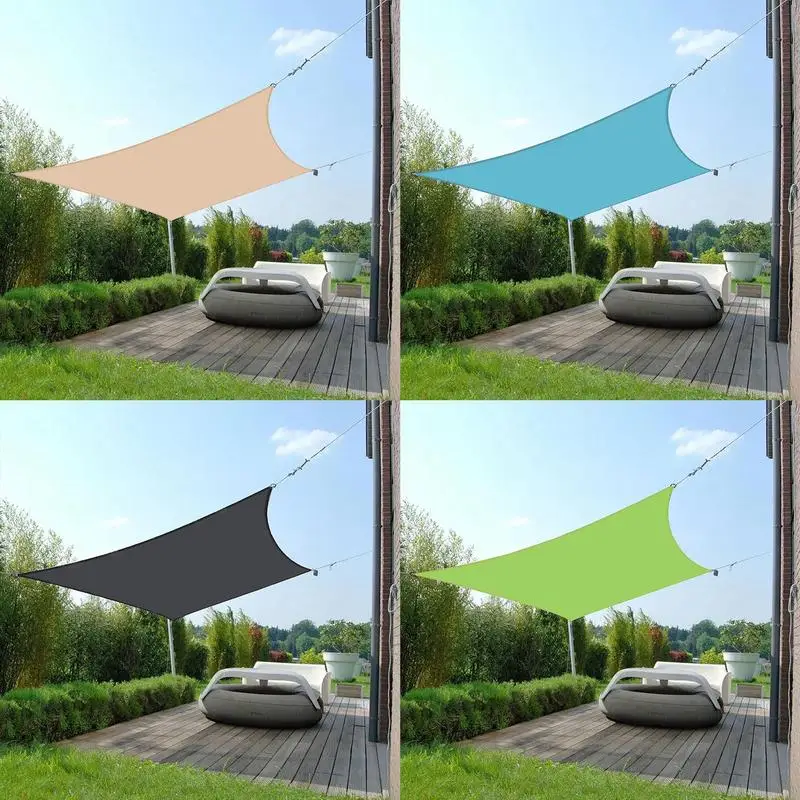 

Rectangular Sun Sail UV Block Outdoor Sail Shade For Waterproof Sun Shades 118x157 Inch Backyard Shade Canopy For Patio