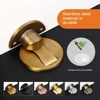 door stopper suction no punching 304 stainless steel magnetic floor suction invisible stainless steel adjustable door stopper